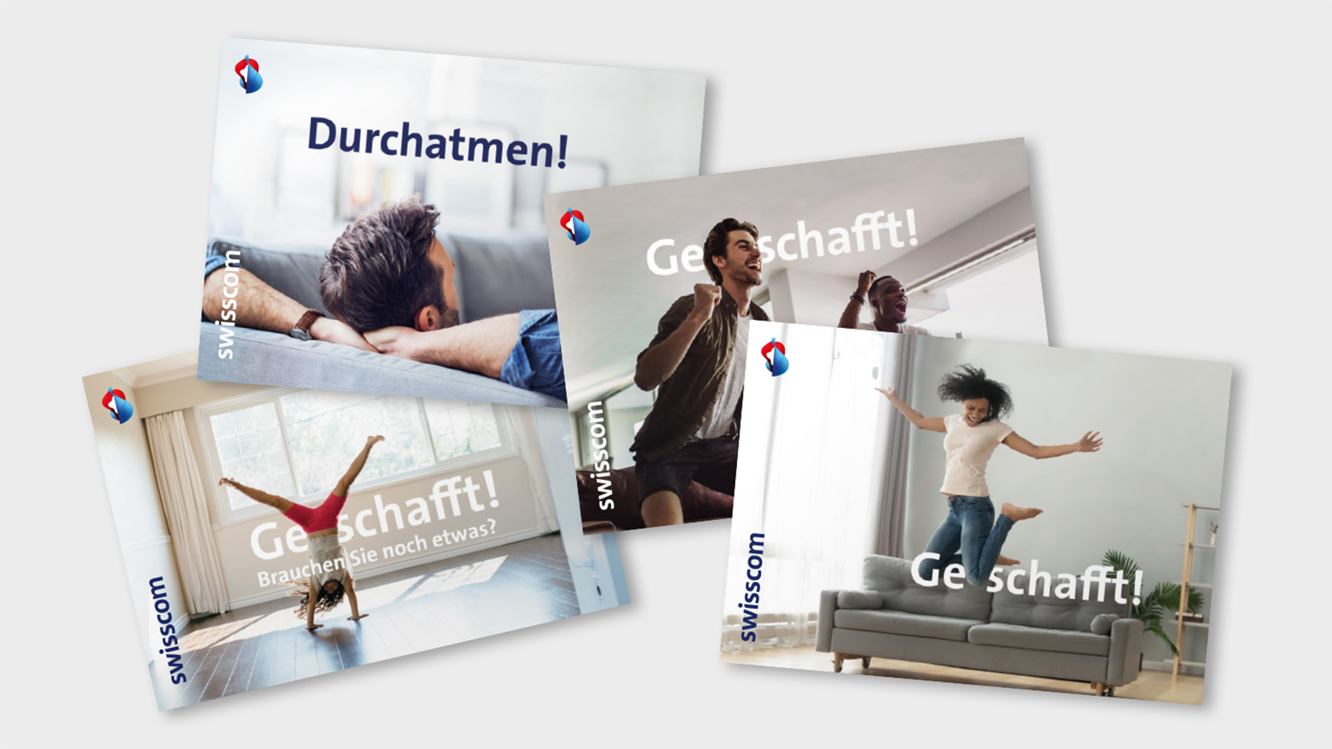 Des cartes postales de Swisscom à l’attention de toutes les personnes qui viennent de déménager.