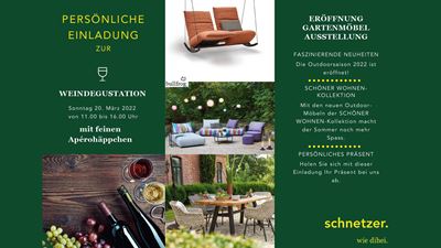 Persönliche Einladung Postkarten-Mailing Möbel Schnetzer 