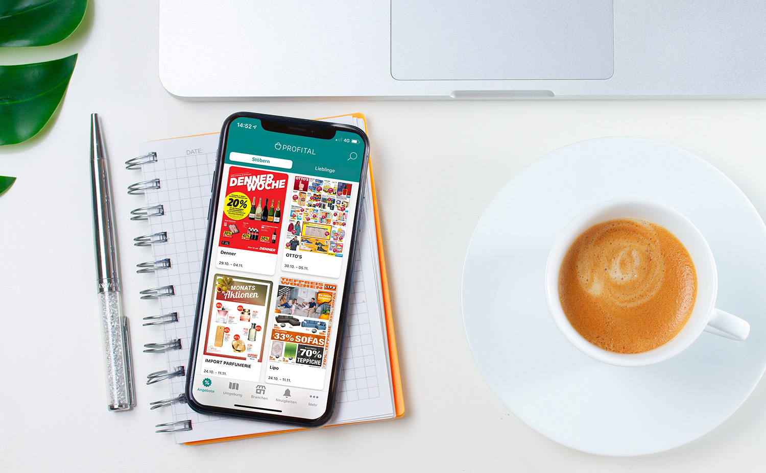 Application Profital sur le smartphone